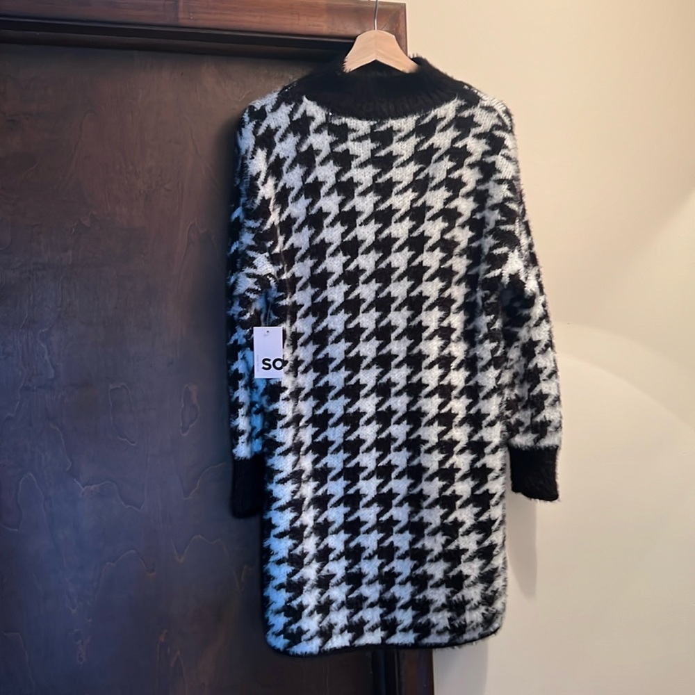 Houndstooth sweater dress